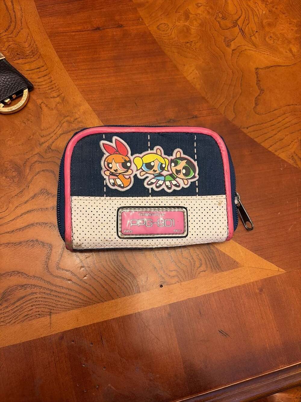 Vintage 2002 Powerpuff Girls Zip-Around Coin Purse Wallet Townsville PPG-801